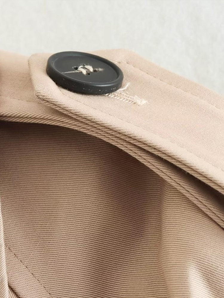Amalie | Dame Cropped Trenchcoat med Bælte