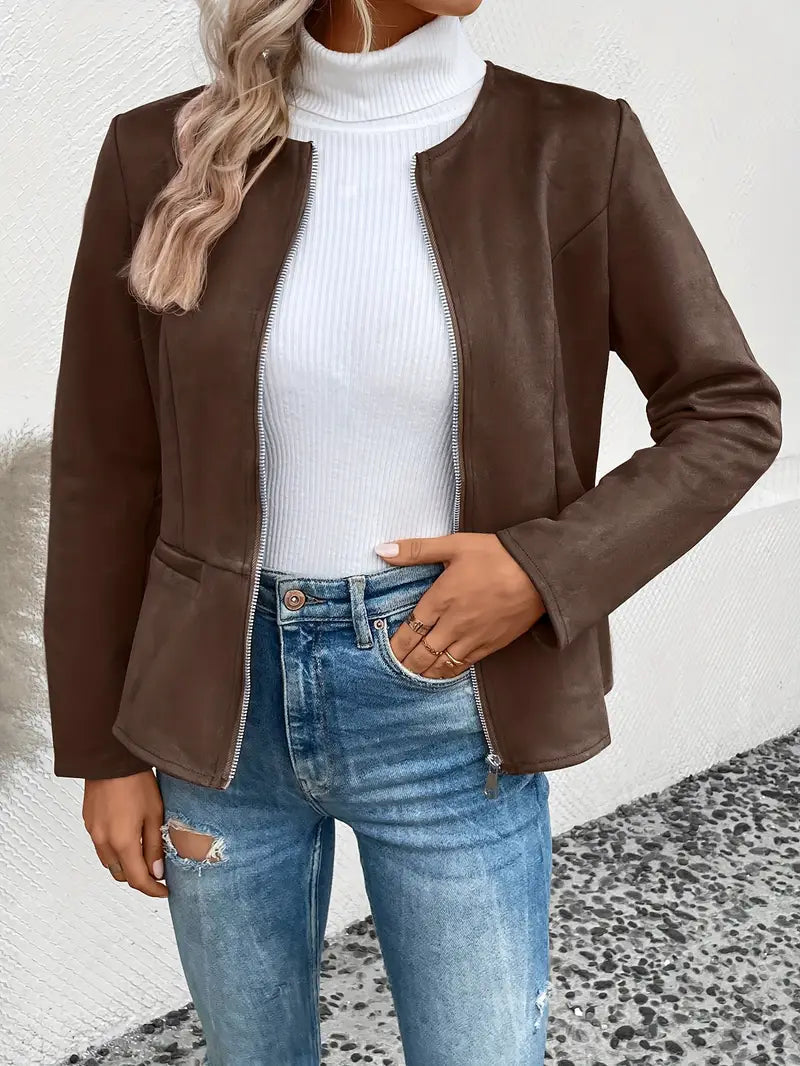 Alina | Dame Casual Zip-up Blazerjakke