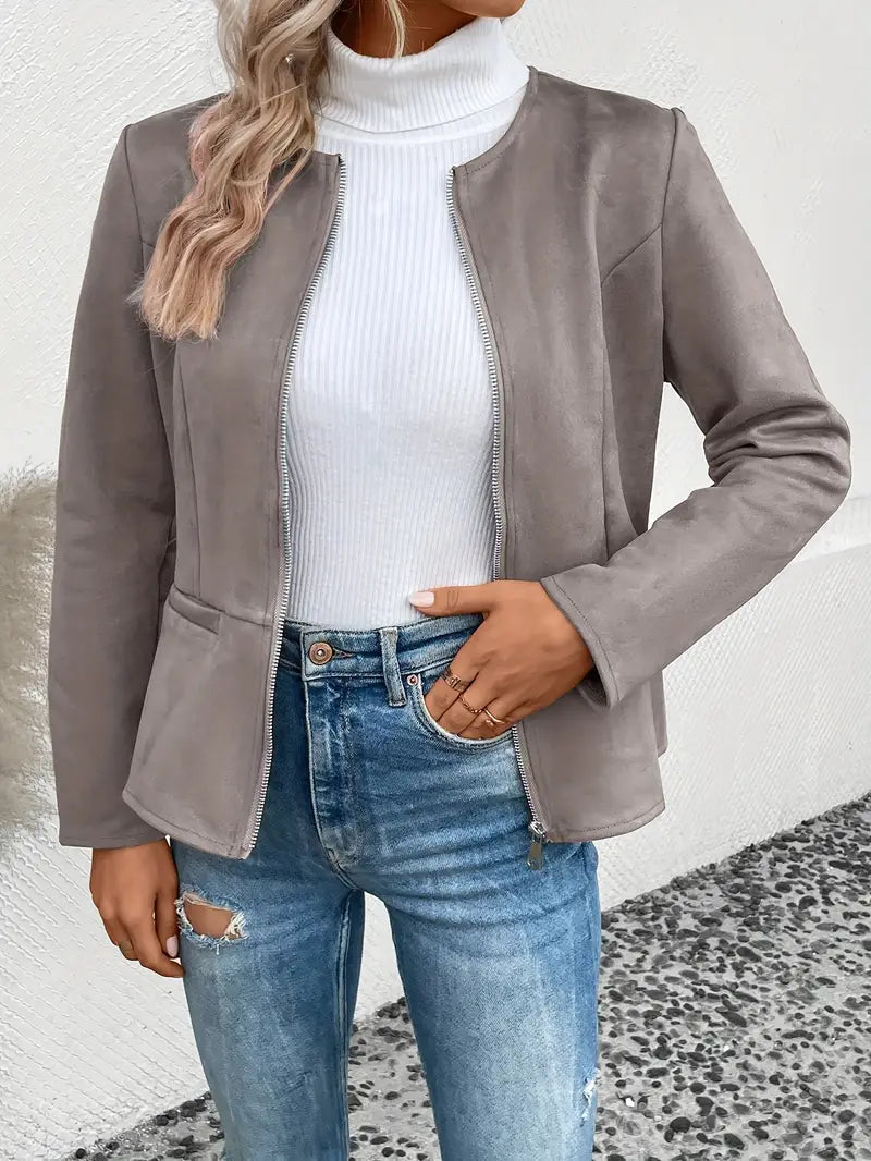 Alina | Dame Casual Zip-up Blazerjakke