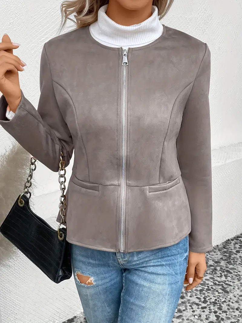 Alina | Dame Casual Zip-up Blazerjakke