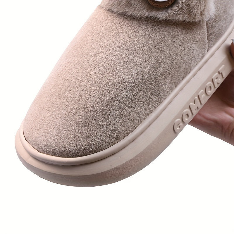 Alette | Dame Hyggelige Tøfler med Pelsfor og Slip-On Design