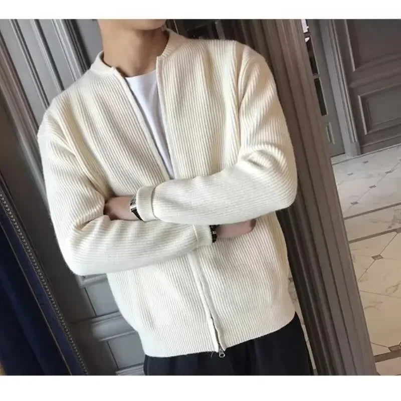 Anders | Mænds Ribstrikket Zip Cardigan