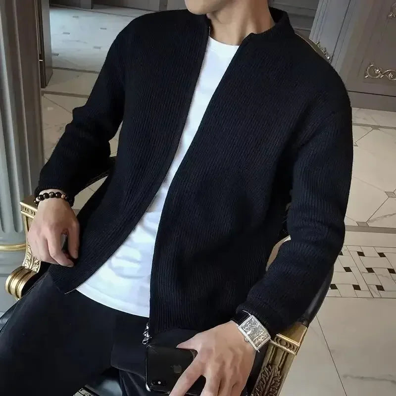Anders | Mænds Ribstrikket Zip Cardigan