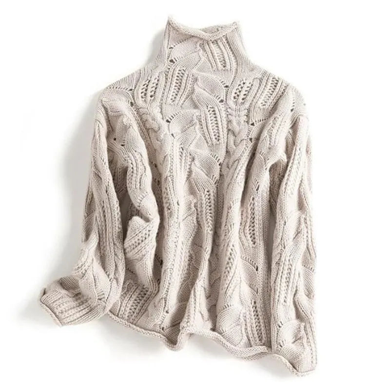 Barbara | Kvinders Vinter Strikket Rullekrave Sweater