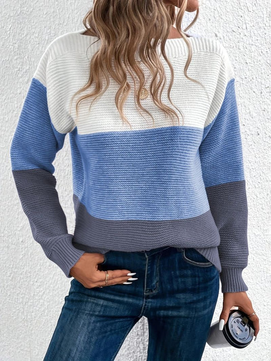 Benedikte | Kvinders Color-Blocked Casual Sweater