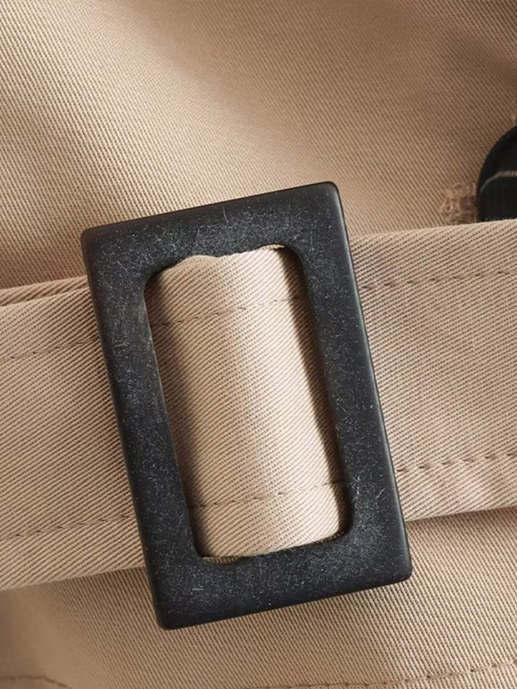Amalie | Dame Cropped Trenchcoat med Bælte