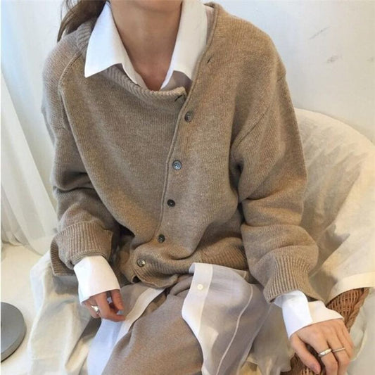 Andrea | Kvinders Vinter Knappelukket Cardigan