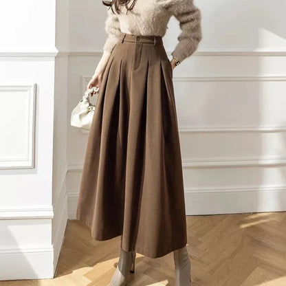Alberte | Damens Elegant Vinter A-Line Nederdel