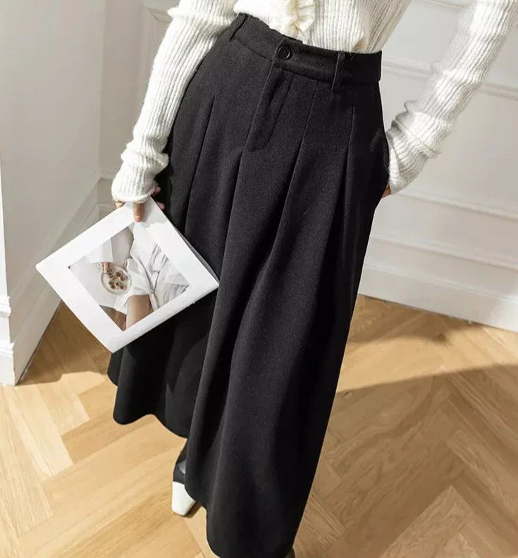 Alberte | Damens Elegant Vinter A-Line Nederdel