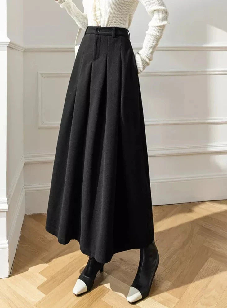 Alberte | Damens Elegant Vinter A-Line Nederdel