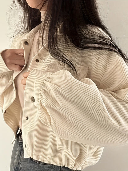 Cecilie | Kvinders Stribet Oversized Skjortejakke