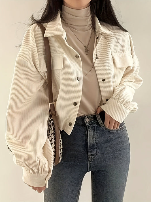 Cecilie | Kvinders Stribet Oversized Skjortejakke