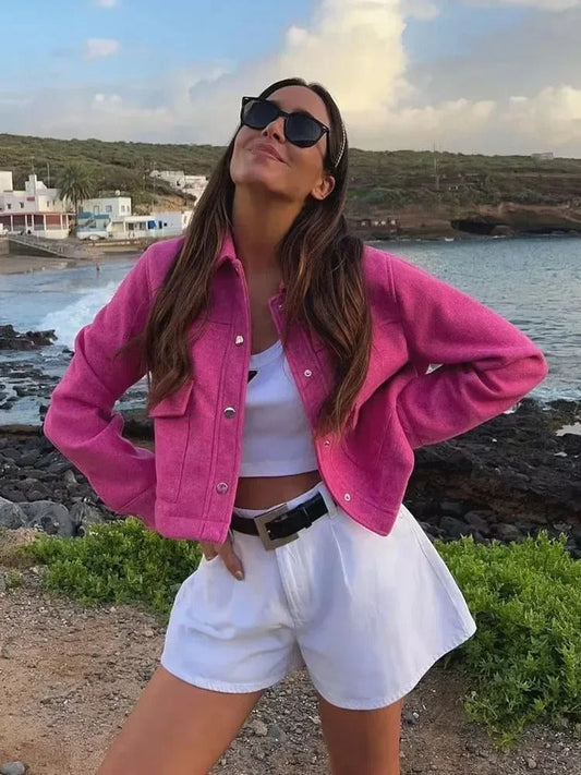 Bolette | Kvinders Cropped Denimjakke