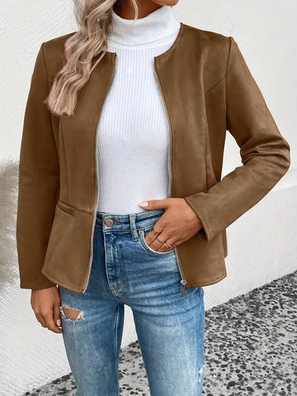 Alina | Dame Casual Zip-up Blazerjakke