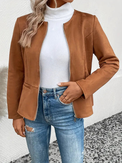 Alina | Dame Casual Zip-up Blazerjakke