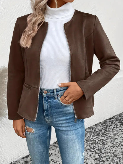 Alina | Dame Casual Zip-up Blazerjakke
