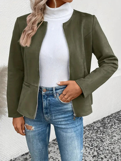 Alina | Dame Casual Zip-up Blazerjakke