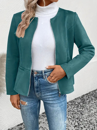 Alina | Dame Casual Zip-up Blazerjakke