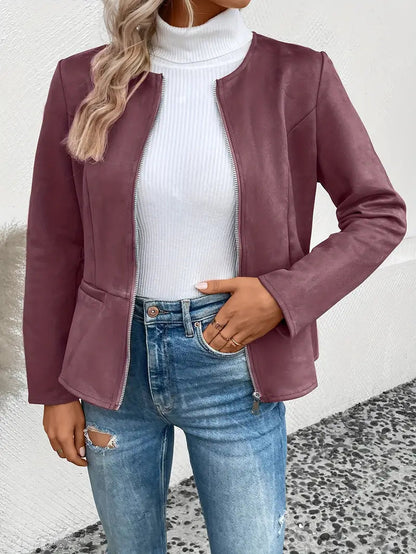 Alina | Dame Casual Zip-up Blazerjakke
