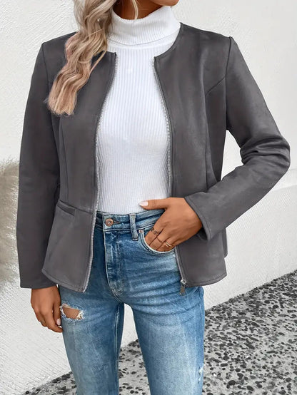 Alina | Dame Casual Zip-up Blazerjakke