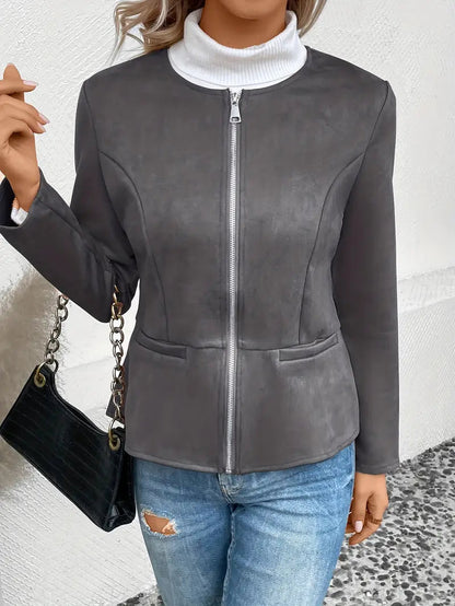 Alina | Dame Casual Zip-up Blazerjakke