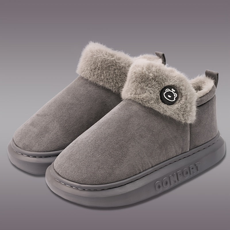 Alette | Dame Hyggelige Tøfler med Pelsfor og Slip-On Design
