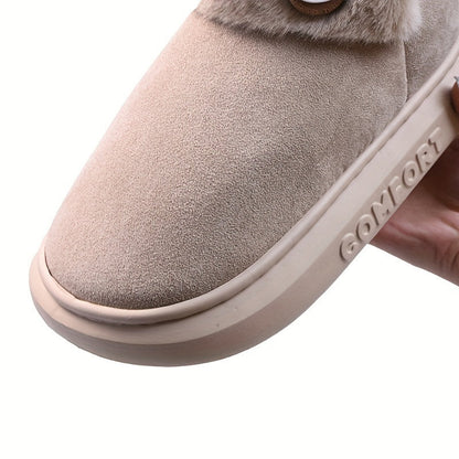 Alette | Dame Hyggelige Tøfler med Pelsfor og Slip-On Design