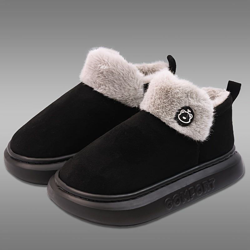 Alette | Dame Hyggelige Tøfler med Pelsfor og Slip-On Design