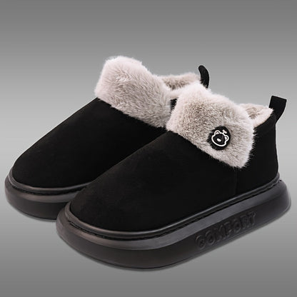 Alette | Dame Hyggelige Tøfler med Pelsfor og Slip-On Design