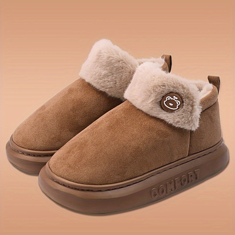 Alette | Dame Hyggelige Tøfler med Pelsfor og Slip-On Design