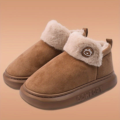 Alette | Dame Hyggelige Tøfler med Pelsfor og Slip-On Design