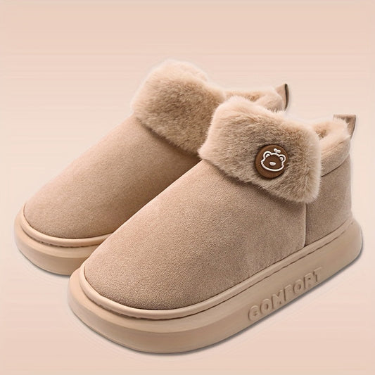 Alette | Dame Hyggelige Tøfler med Pelsfor og Slip-On Design