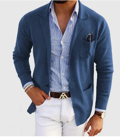 Alma | Mænds Vinter Casual Strikket Blazer