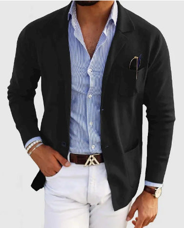 Alma | Mænds Vinter Casual Strikket Blazer
