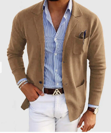 Alma | Mænds Vinter Casual Strikket Blazer