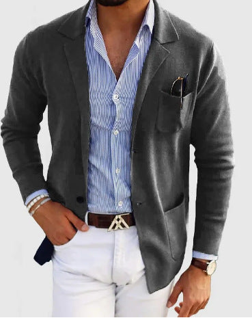 Alma | Mænds Vinter Casual Strikket Blazer