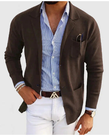 Alma | Mænds Vinter Casual Strikket Blazer