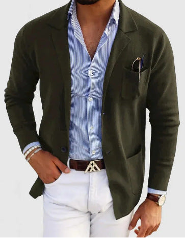 Alma | Mænds Vinter Casual Strikket Blazer