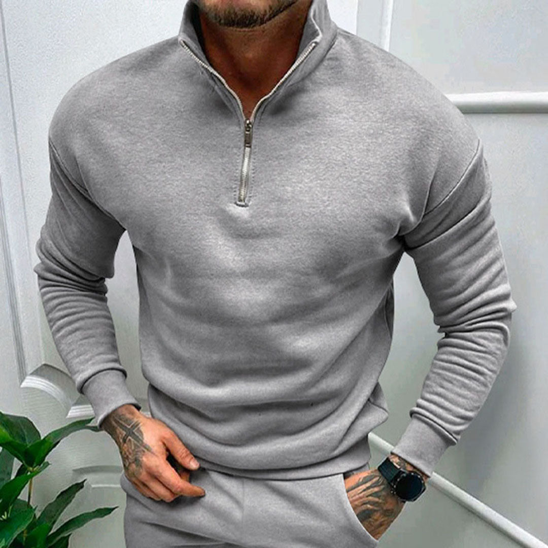 Carl | Mænds Casual Sweatshirt med Lynlås