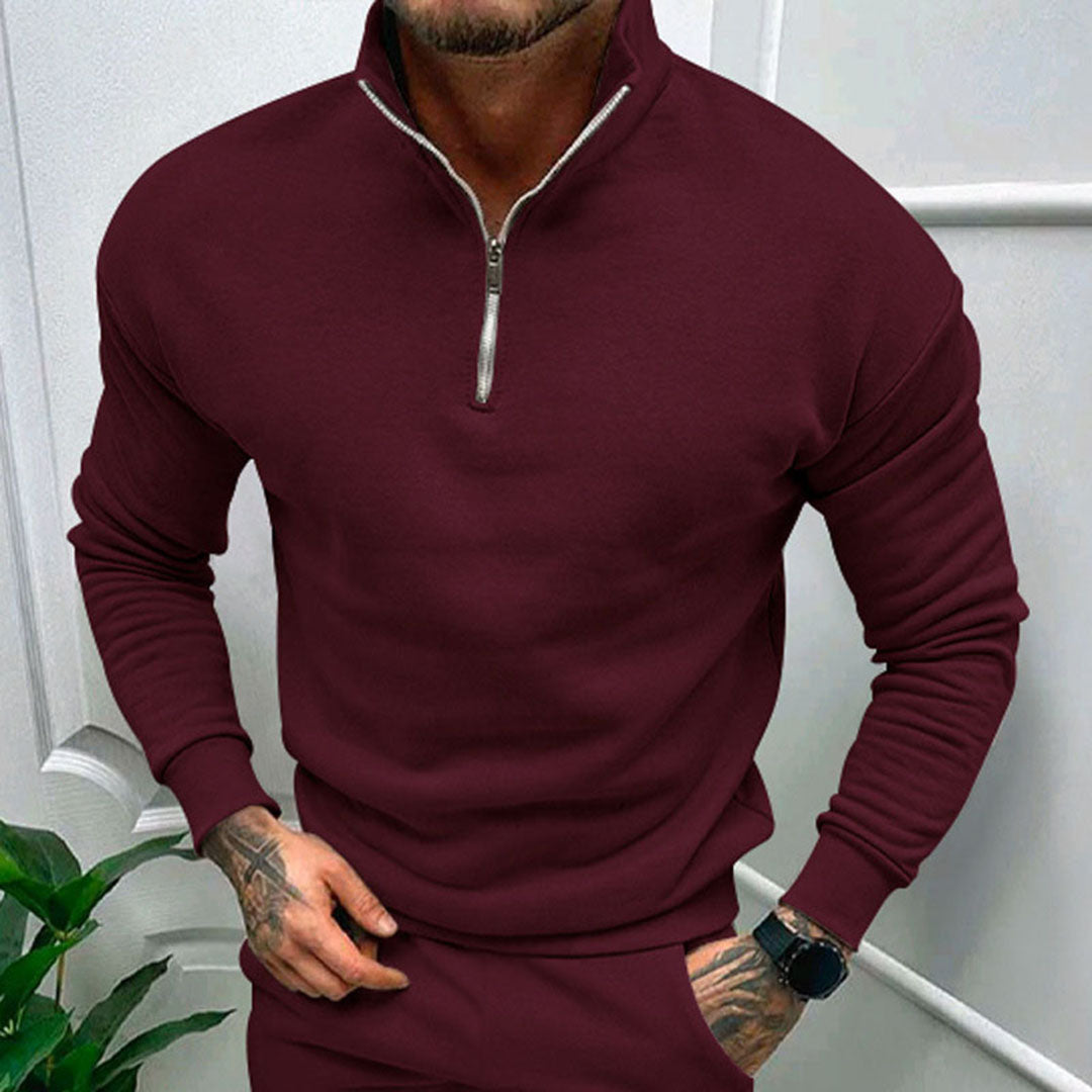 Carl | Mænds Casual Sweatshirt med Lynlås