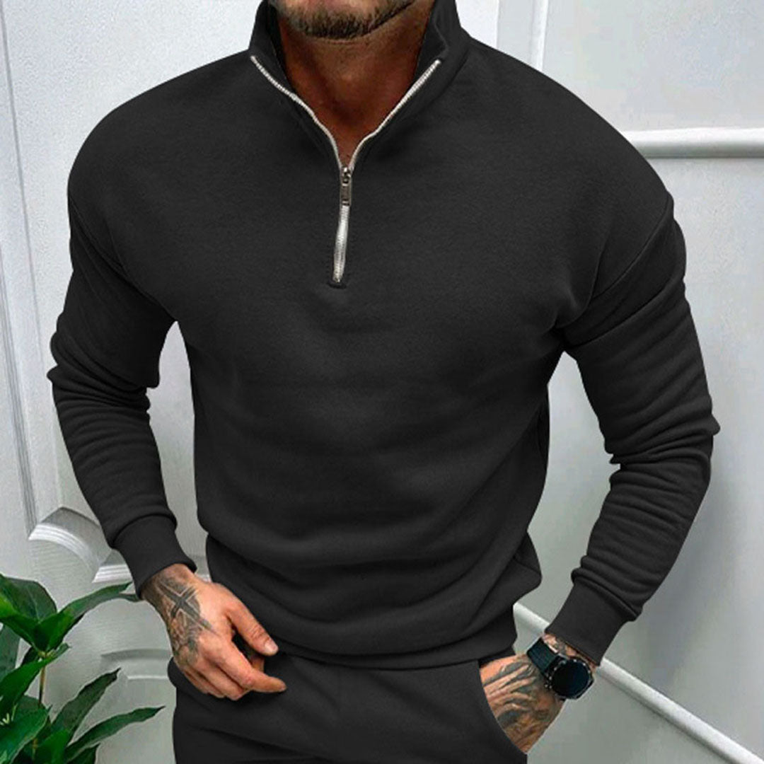 Carl | Mænds Casual Sweatshirt med Lynlås