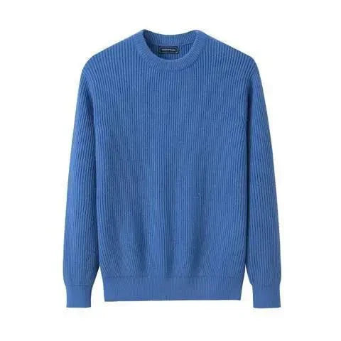 Axel | Mænds Casual Ribstrikket Rundhalset Sweater
