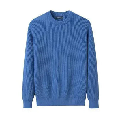 Axel | Mænds Casual Ribstrikket Rundhalset Sweater