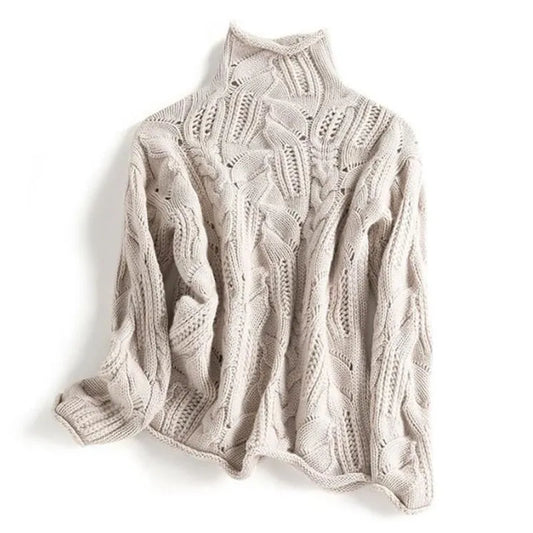 Barbara | Kvinders Vinter Strikket Rullekrave Sweater