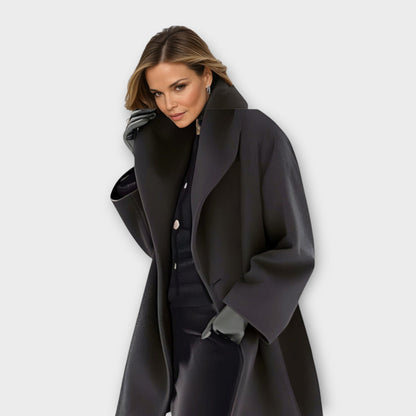 Olivia | Oversized Vinterfrakke med Bred Krave til Damer