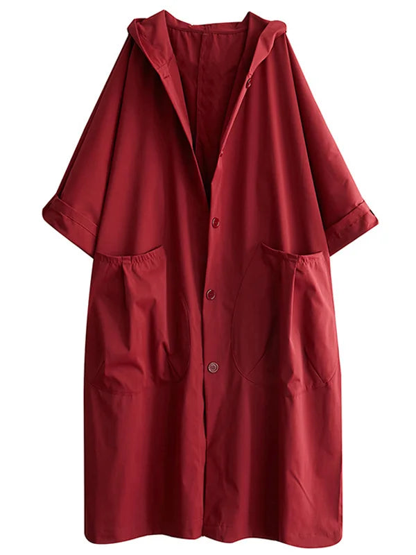 Runa | Oversized Hættet Lang Casual Frakke til Damer