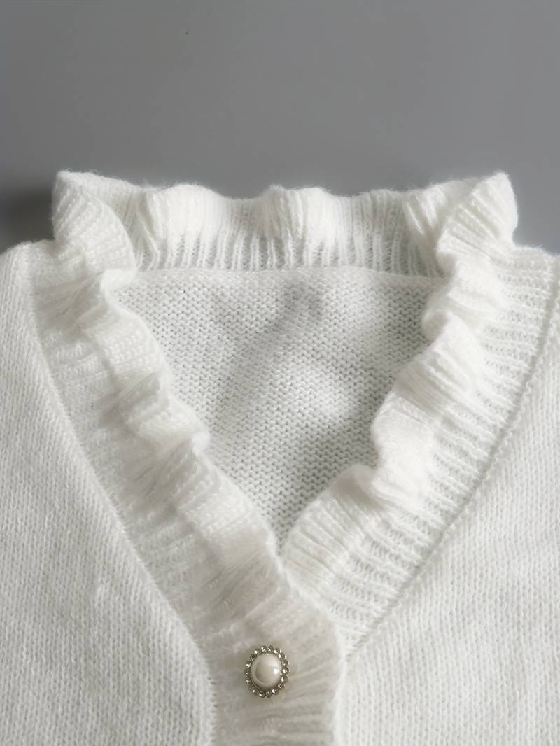 Regitze | Flæsebluse med Dekorative Knapper til Damer